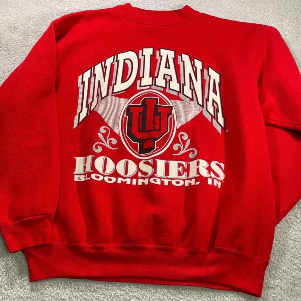Vtg 90’s Indiana Hoosiers Crewneck Sweatshirt NCAA Large